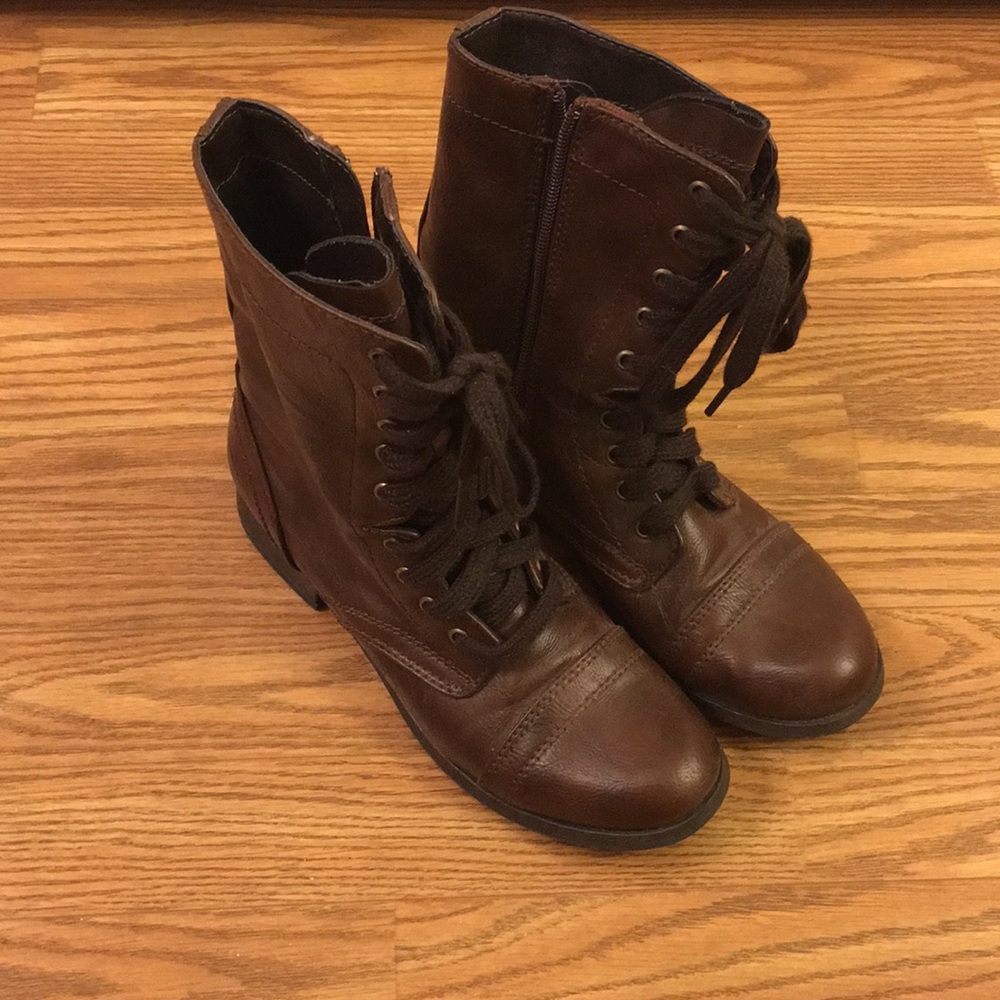 Dark Brown Combat Boots